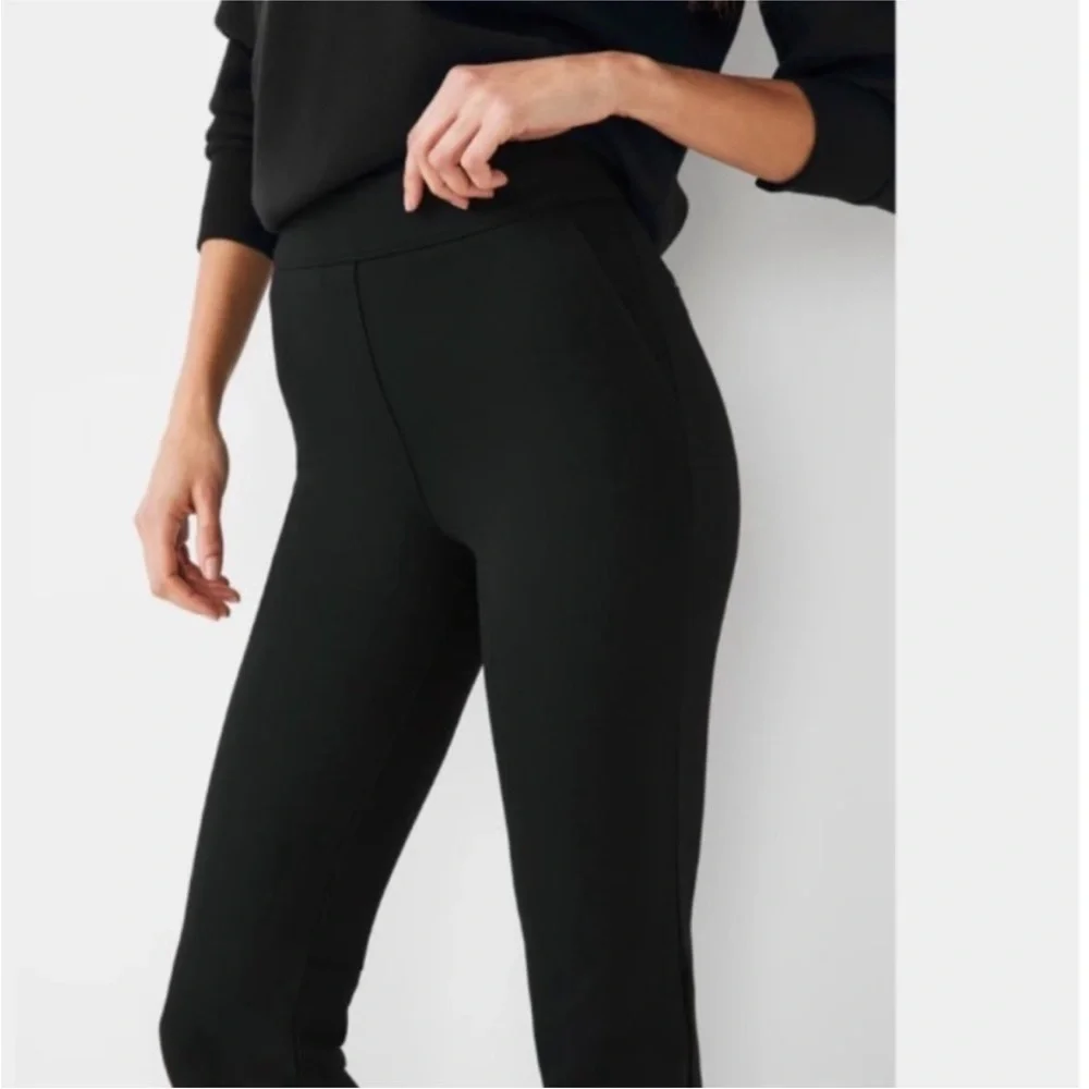SPANX Super Smooth Perfect Fit Ponte Kick Flare Black trouser pant - Picture 2 of 12